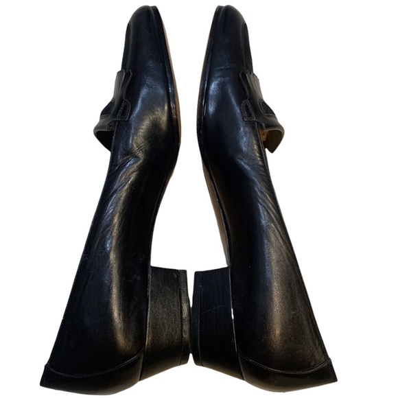 Salvatore Ferragamo New Black Leather & Suede Loafers Sz 5 AA - Picture 4 of 13